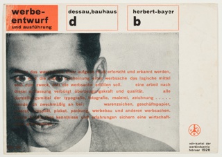 Card, Herbert Bayer, Verband Deutscher Reklamefachleute (Association of German Advertising Professionals)