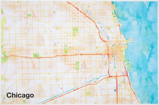 Print, Chicago, from Watercolor Maptiles