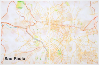 Print, São Paolo, from Watercolor Maptiles