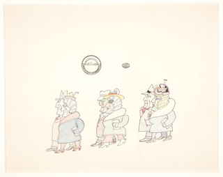 Drawing, Three Couples