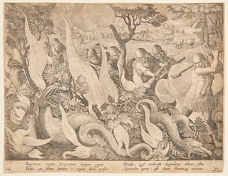 Print, Fighting serpents with fire