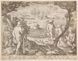 Print, Catching geese