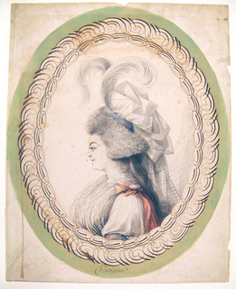 Calligraphy, Portrait of a woman: Viviane