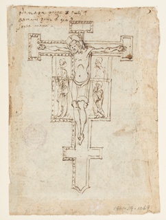 Drawing, Medieval Crucifix