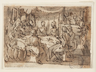 Drawing, The Marriage Feast at Cana