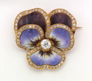 Brooch in the form of a pansy Brooch/pendant
