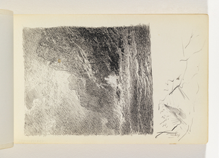 Sketchbook Folio, Waves Breaking on Tall Dark Cliffs