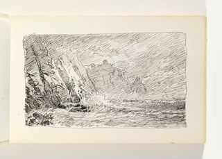 Sketchbook Folio, Waves Crashing on Long, Tall Cliffs
