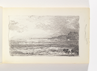 Sketchbook Folio, Ocean, Rocks and Distant Cliffs