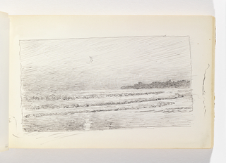 Sketchbook Folio, Study of Moonlight on Ocean