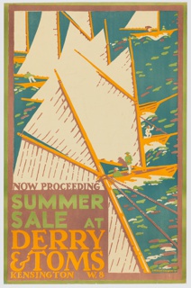 Poster, Summer Sale at Derry & Toms