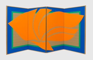 "Fire-Orange" Folding Screen Folding Screen