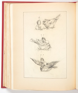 Ephemera, Sketches for Broken Friendship, Illustrations for St. Nicholas Magazine (XXI, No. 5, March 1894)