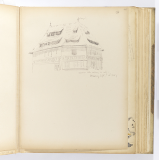 Album Page, Timbered Building, Strassburg