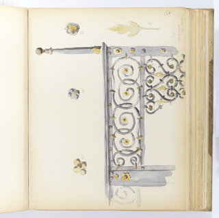 Album Page, Ironwork Railing, Freudenstadt