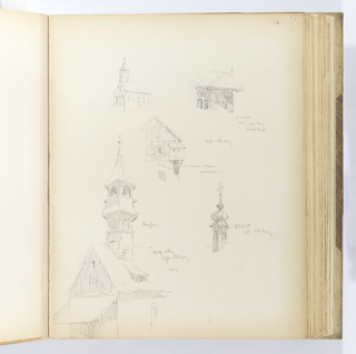 Album Page, Sketches of Architectural Details