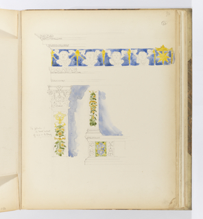 Album Page, Elevation of Architrave and Pilaster