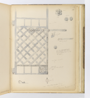 Album Page, Iron Door or Gate of Staircase, Bargello, Florence