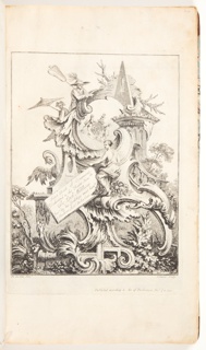 Bound Volume, Frontispiece for Book 4, in Eight books of Ornament