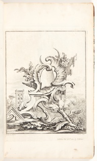 Bound Volume, Frontispiece for Book 4, in Eight books of Ornament