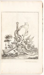 Bound Volume, Frontispiece for Book 4, in Eight books of Ornament