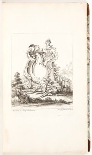 Bound Volume, Frontispiece for Book 4, in Eight books of Ornament