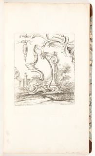 Bound Volume, Frontispiece for Book 4, in Eight books of Ornament