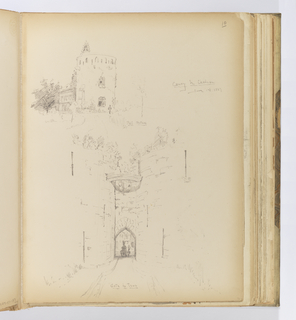 Album Page, Sketches from Coucy-le-Château