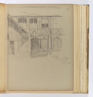 Album Page, Staircase, Cloister of St. Maclou, Rouen