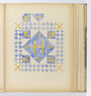 Album Page, Tile Floor, Château de Blois