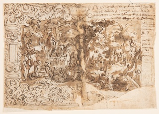 Drawing, John the Baptist Preaching