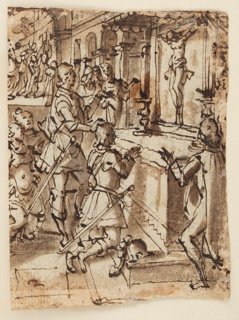 Drawing, Saint Giovanni Gualberto and the Miraculous Crucifix