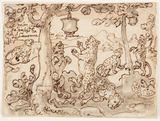 Drawing, Hunting Panthers using Human Excrement