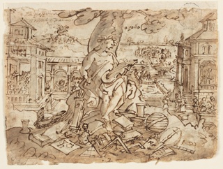 Drawing, The Arts, Personified by Apollo