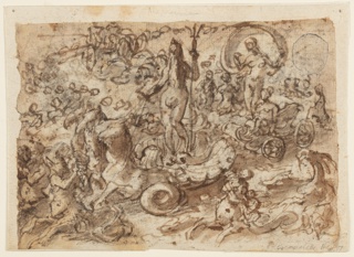 Drawing, Triumph of Neptune and Galatea