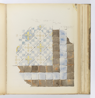 Album Page, Tile Floor in Oratory, Blois