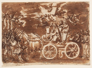 Drawing, Allegory of the Triumph of the Church, First Version