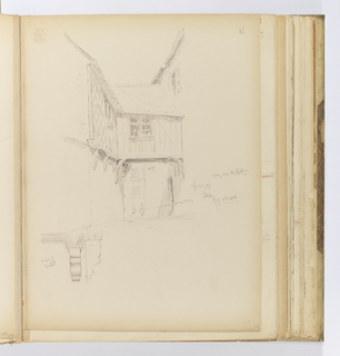 Album Page, Sketch of House, Blois