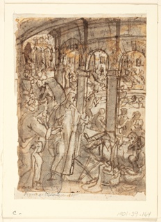 Drawing, Christ Healing Paralytics near the Pool of Bethesda