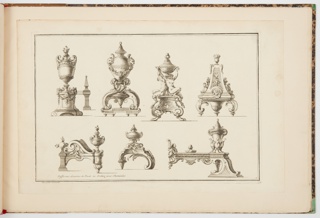 Print, Differens desseins de Feux ou Grilles pour Cheminées
