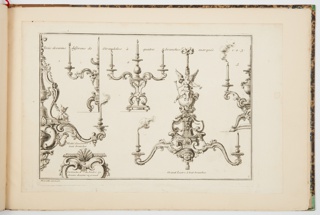 Print, Designs for Chandeliers and Candelabras