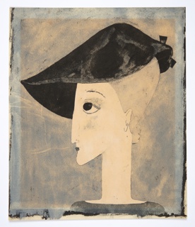 Drawing, Head of a Woman Wearing a Hat