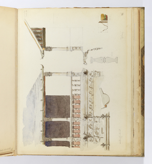 Album Page, Balcony Seen in Elevation, Blois