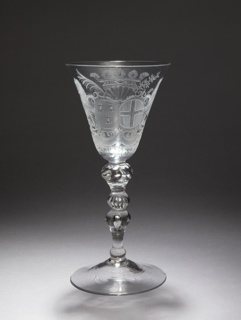Goblet Celebrating the Marriage of Coenraad Jan van Zuylen van Nievelt (1716–67) and Theodora Wilhelmina van Lynden (1727–96) Drinking Glass