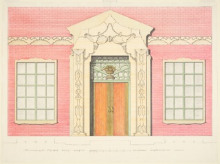 Drawing, Study 104, Study for an Entrance Doorway, General Foods Theme