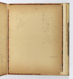 Album Page, Elevation of Interior and Molding Profile, Unknown Location
