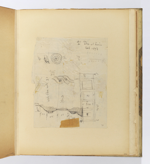 Album Page, Recto and Verso: Sketches of Door at S....