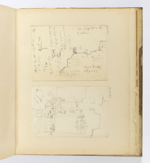 Album Page, Elevation of Romanesque-Style Buildings, Perugia