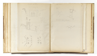 Album Page, Sketches of 4th Window, Second Story, Possibly at Abbey of Chiaravalle, Milan