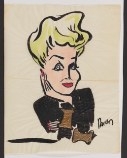 Drawing, Caricature of Dorothy Liebes
